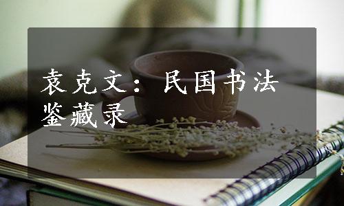 袁克文：民国书法鉴藏录