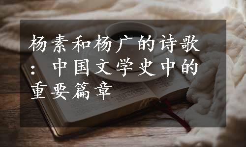 杨素和杨广的诗歌：中国文学史中的重要篇章