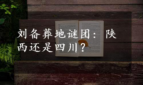 刘备葬地谜团: 陕西还是四川？