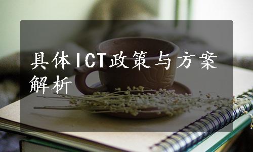 具体ICT政策与方案解析