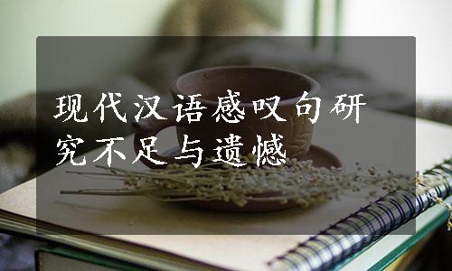 现代汉语感叹句研究不足与遗憾