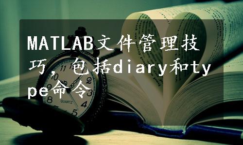 MATLAB文件管理技巧，包括diary和type命令