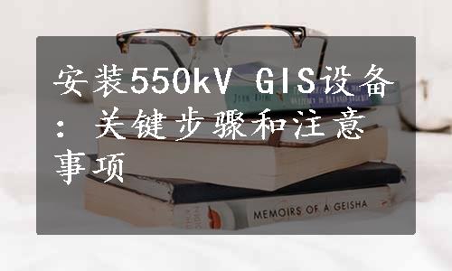 安装550kV GIS设备：关键步骤和注意事项