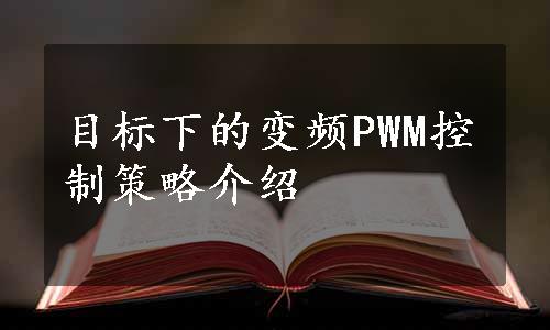 目标下的变频PWM控制策略介绍