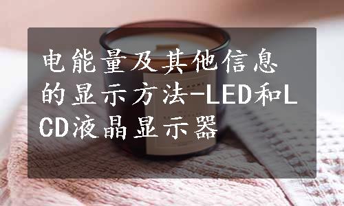 电能量及其他信息的显示方法-LED和LCD液晶显示器