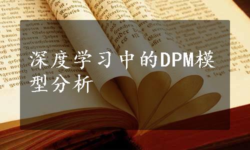 深度学习中的DPM模型分析