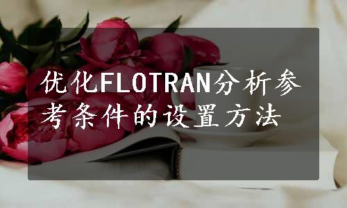 优化FLOTRAN分析参考条件的设置方法