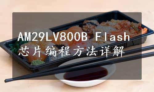 AM29LV800B Flash芯片编程方法详解