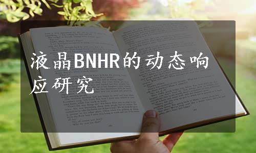 液晶BNHR的动态响应研究