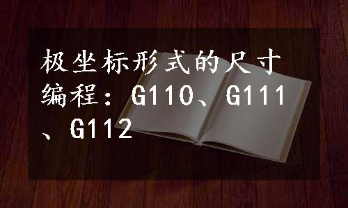 极坐标形式的尺寸编程：G110、G111、G112