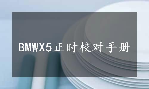 BMWX5正时校对手册