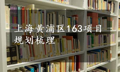 上海黄浦区163项目规划梳理