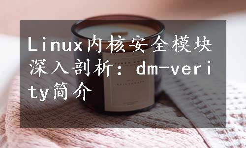 Linux内核安全模块深入剖析：dm-verity简介