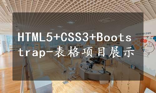 HTML5+CSS3+Bootstrap-表格项目展示