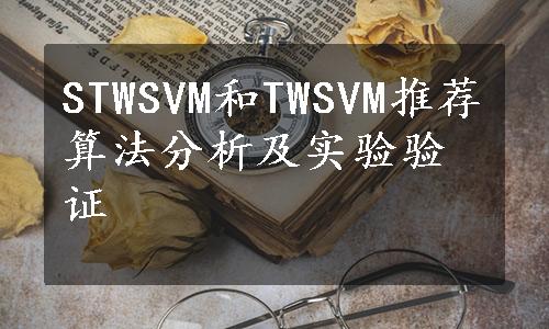 STWSVM和TWSVM推荐算法分析及实验验证