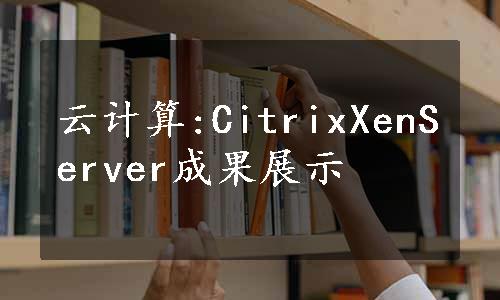 云计算:CitrixXenServer成果展示