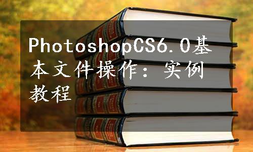 PhotoshopCS6.0基本文件操作：实例教程