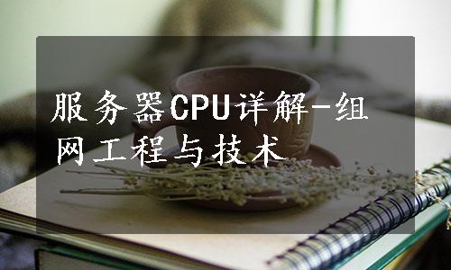服务器CPU详解-组网工程与技术
