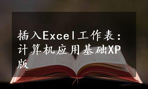 插入Excel工作表：计算机应用基础XP版