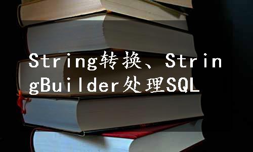 String转换、StringBuilder处理SQL