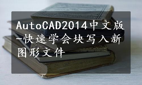 AutoCAD2014中文版-快速学会块写入新图形文件