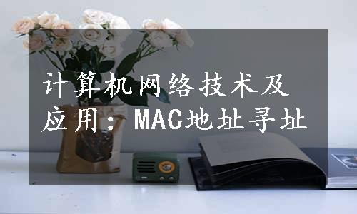 计算机网络技术及应用：MAC地址寻址