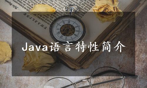 Java语言特性简介