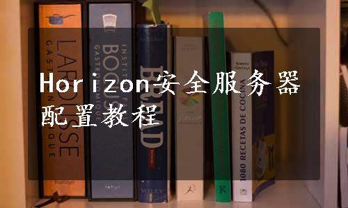 Horizon安全服务器配置教程