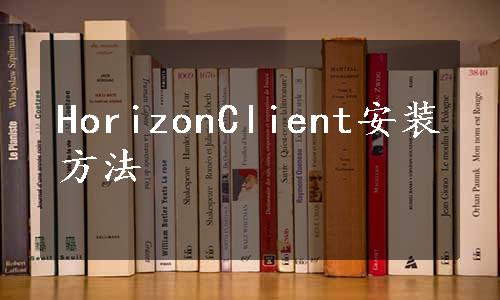 HorizonClient安装方法