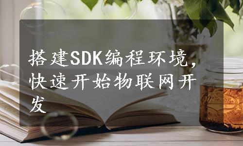 搭建SDK编程环境，快速开始物联网开发
