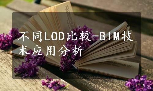 不同LOD比较-BIM技术应用分析