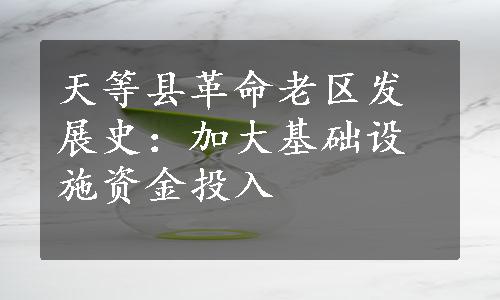 天等县革命老区发展史：加大基础设施资金投入