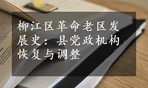 柳江区革命老区发展史：县党政机构恢复与调整