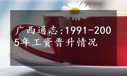 广西通志:1991-2005年工资晋升情况