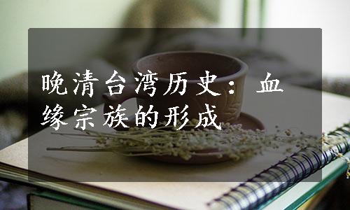 晚清台湾历史：血缘宗族的形成