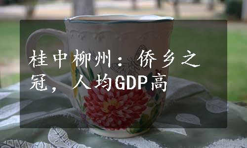 桂中柳州：侨乡之冠，人均GDP高