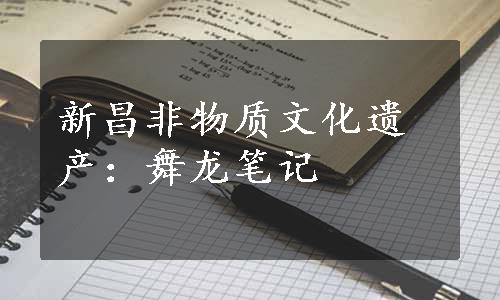 新昌非物质文化遗产：舞龙笔记