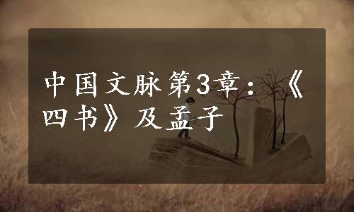 中国文脉第3章：《四书》及孟子