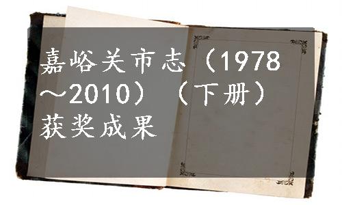 嘉峪关市志（1978～2010）（下册）获奖成果