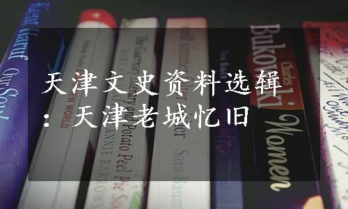 天津文史资料选辑：天津老城忆旧