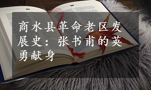 商水县革命老区发展史：张书甫的英勇献身