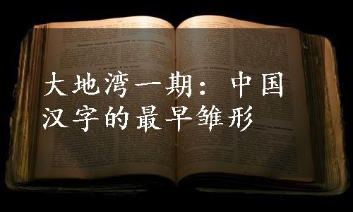 大地湾一期：中国汉字的最早雏形