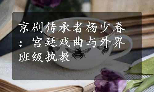 京剧传承者杨少春：宫廷戏曲与外界班级执教
