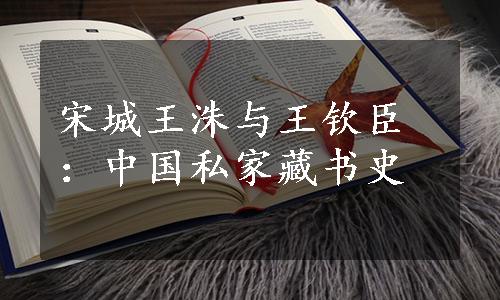 宋城王洙与王钦臣：中国私家藏书史
