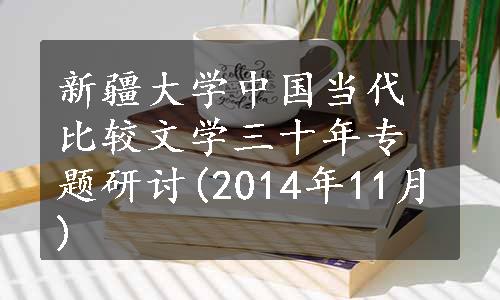 新疆大学中国当代比较文学三十年专题研讨(2014年11月)