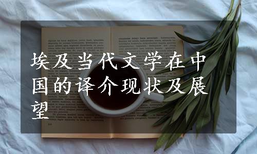 埃及当代文学在中国的译介现状及展望