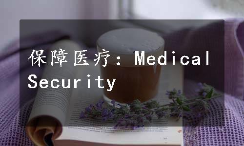保障医疗：MedicalSecurity