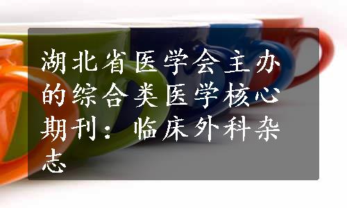 湖北省医学会主办的综合类医学核心期刊：临床外科杂志