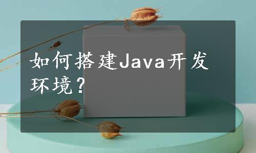 如何搭建Java开发环境？