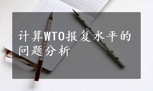 计算WTO报复水平的问题分析